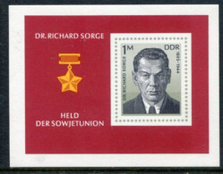 DDR / E. GERMANY 1976 Richard Sorge Block  MNH / **.  Michel Block 44 - Ongebruikt
