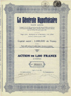 - Titre De 1930 - La Générale Hypothécaire - - Banque & Assurance