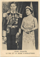 CPSM -  Format  10,5 X 15 Cm - LEURS MAJESTES LE ROI ET LA REINE D'ANGLETERRE - 1954 - Personnages