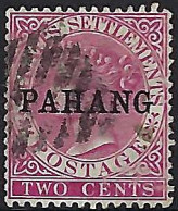 MALAYA PAHANG 1890 QV 2c Bright Rose SG6 Used - Pahang