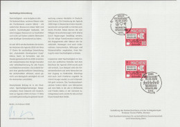 Allemagne 2020 Y&T 3300 Michel 3525. Développement Durable, 2 Oblitérations 1er Jour Berlin Et Bonn. - Protection De L'environnement & Climat