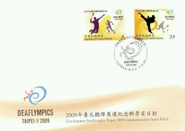 Taiwan 21st Summer Deaflympics Taipei 2009 Sport Games Badminton Run (stamp FDC) - Covers & Documents