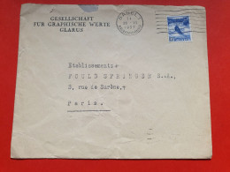 Suisse - Enveloppe Commerciale ( Pli Central ) De Basel Pour Paris En 1937 - Réf 1651 - Postmark Collection