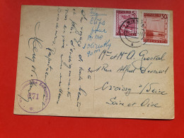 Autriche - Carte Postale De Wien Pour La France En 1946 Avec Cachet De Contrôle - Réf 1656 - Storia Postale