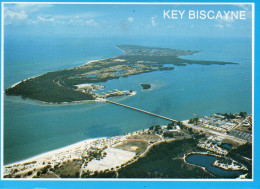 MIAMI, KEY BISCAYNE, VUE AERIENNE COULEUR REF 9570 POU - Miami