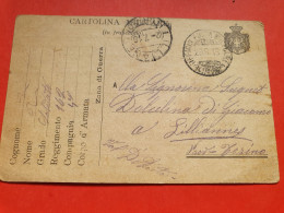 Italie - Carte FM Voyagé En 1915 - Réf 1661 - Poste Militaire (PM)