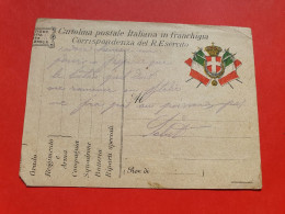 Italie - Carte FM écrite En Français - Réf 1664 - Military Mail (PM)