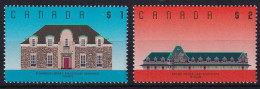 MiNr. 1132 - 1133 Kanada (Dominion) 1989, 5. Mai/1992, 28. Aug. Freimarken: Architektur - Postfrisch/**/MNH - Unused Stamps