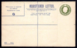 1923 5d Deep Olive Green With Format Letter G, Code A.S., Unused And Unusually Fresh, Two Traces Of Hinging On Reverse. - Ganzsachen