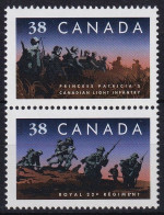 MiNr. 1146 - 1147 Kanada (Dominion) 1989, 8. Sept. 75. Jahrestage Kanadischer Regimenter - Postfrisch/**/MNH - Unused Stamps