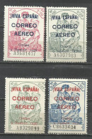 2505B--ESPAÑA GUERRA 1936 COMPLETA BURGOS FISCALES HABILITADOS AEREOS 125,00€** MNH .SERIE COMPLETA GUERRA CIVIL FISCALE - Unused Stamps