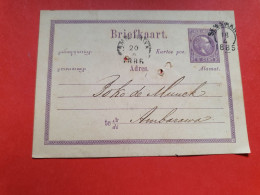 Indes Néerlandaises - Entier Postal De Semarang Pour Ambarawa En 1885 - Réf 1679 - Niederländisch-Indien