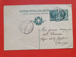 Italie - Entier Postal+ Complément De Fossano Pour Paris En 1910 - Réf 1689 - Postwaardestukken