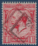Grande Bretagne N°140e 1 Penny Rouge Vermillon Obliteration Peu Commune TTB - Oblitérés