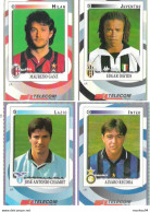 TELECOM - GLI INTROVABILI - PANINI  - CALCIATORI - SERIE USATA 4 VALORI   LIRE 5000 X 2 + 10000 X 2  - GOLDEN 821/824 - Öff. Sonderausgaben