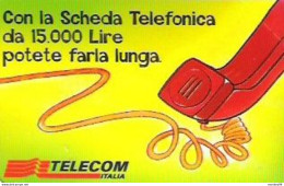 TELECOM - CON LA SCHEDA TELEFONICA DA 15.000 POTETE FARLA LUNGA - USATA  LIRE 5000 - GOLDEN 747 - Öff. Sonderausgaben