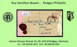 1944 O'Cleary 1/- On A Registered Cover From Dublin To Argyll With Clear First Day Cancels, British And Irish Censor - Storia Postale