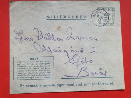 Suède - Entier Postal Militaire Pour Borås En 1943 - Réf 1699 - Enteros Postales