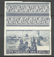 COTE DES SOMALIS PA N° 8 Essai Bleu Non Dentelé Sans Valeur Faciale NEUF(*)    / No Gum / MH - Otros & Sin Clasificación