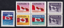 MiNr. 1166 - 1169 Kanada (Dominion) 1990, 12. Jan./März. Freimarken: Staatsflagge. Odr., Markenhef - Postfrisch/**/MNH - Ungebraucht