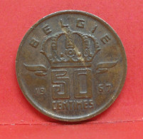 50 Centimes 1957 - TTB - Pièce Monnaie Belgie - Article N°1879 - 50 Centimes