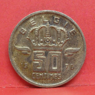 50 Centimes 1970 - SUP - Pièce Monnaie Belgie - Article N°1890 - 50 Centimes