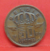 50 Centimes 1977 - TTB - Pièce Monnaie Belgie - Article N°1895 - 50 Cents