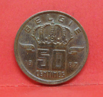 50 Centimes 1987 - SUP - Pièce Monnaie Belgie - Article N°1902 - 50 Cent