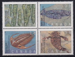 MiNr. 1187 - 1190 Kanada (Dominion) 1990, 12. Juli. Prähistorisches Leben (I) - Postfrisch/**/MNH - Nuevos