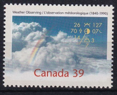 MiNr. 1195 Kanada (Dominion) 1990, 5. Sept. 150 Jahre Wetterbeobachtung In Kanada - Postfrisch/**/MNH - Ungebraucht