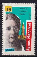 MiNr. 1201 Kanada (Dominion) 1990, 9. Okt. 100. Geburtstag Von Agnes Campbell Macphail - Postfrisch/**/MNH - Unused Stamps
