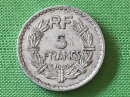 Münzen Münze Umlaufmünze Frankreich 5 Francs 1945 Ohne Münzzeichen - 1 Franc