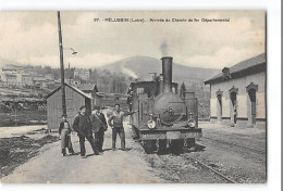 CPA 42 Pélussin Arrivée Du Chemin De Fer Départemental Train Tramway - Pelussin