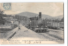 CPA 42 Pélussin Arrivée Du Tramway Ligne De Grand Croix à Pélussin Train - Pelussin