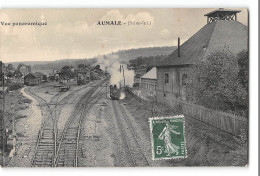 CPA 76 Aumale Vue Panoramique La Gare Train Tramway  - Aumale