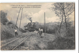 CPA 76 Aumale Les Longuignolles Chemin De Fer D'Amiens à Envermeu Train Tramway  - Aumale