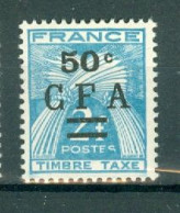 REUNION - Taxe N°37* MH Trace De Charnière SCAN DU VERSO. Timbres-taxe De 1946-50. - Impuestos