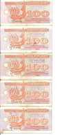 UKRAINE 100 KARBOVANTSIV 1992 VF P 88 ( 5 Billets ) - Ukraine