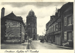 Carte Postale - Loudéac - Eglise St-Nicolas (publicité " Au Printemps") - Loudéac