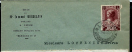 Env. (Entière) N° 462 Seul Sur Lettre Obl. LEUZE 30/12/1937 - Landelijks Post
