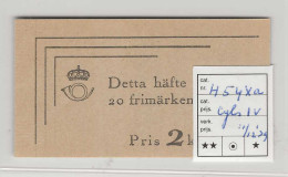 1940 MNH Sweden Booklet Facit H54xa Cyls 1v Postfris** - 1904-50