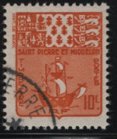 St Pierre Et Miquelon 1947 Used Sc J68 10c Fishing Schooner - Impuestos