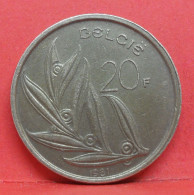 20 Frank 1981 - TTB - Pièce Monnaie Belgie - Article N°2016 - 20 Frank