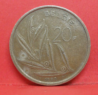 20 Frank 1992 - TB - Pièce Monnaie Belgie - Article N°2018 - 20 Francs
