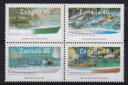 MiNr. 1233 - 1236 Kanada (Dominion) 1991, 18. Juli. Boote (III): Freizeit Und Sport - Postfrisch/**/MNH - Ongebruikt