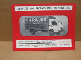 TOURS (37) Carte Publicitaire Céramique Verreries Barbier Frères Camion Livraison - Tours