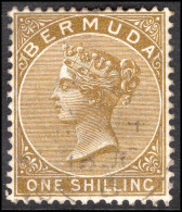 Bermuda 1883-1904 1s Olive-brown CA Fine Used. - Bermuda