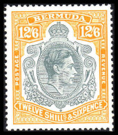 Bermuda 1938-53 12/6d Grey And Pale Orange Perf 13 Lightly Hinged. - Bermuda