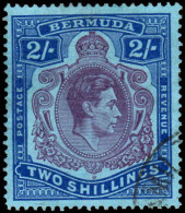 Bermuda 1938-53 2/- Deep Purple & Ultramarine On Grey-blue Good Used. - Bermuda