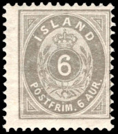 Iceland 1896-1900 6a Pale Grey Unmounted Mint. - Unused Stamps